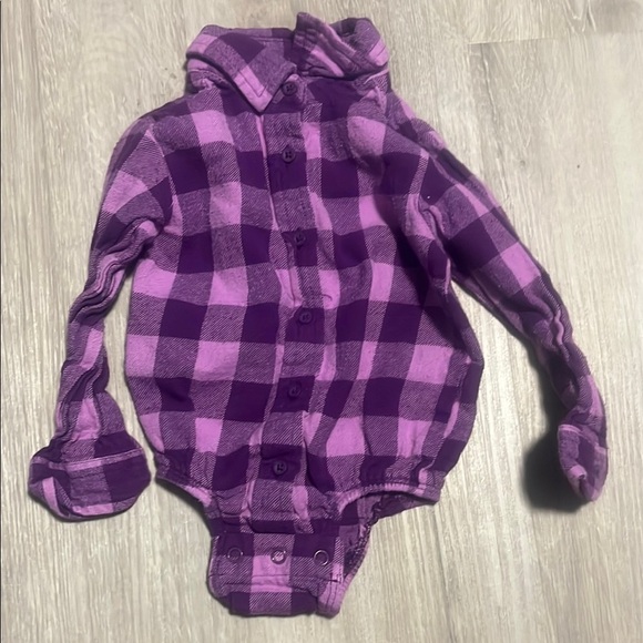Purple Plaid Kids One Piece - Picture 1 of 1